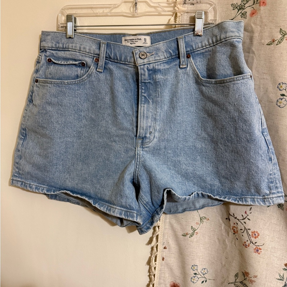 Abercrombie & Fitch Light Blue Denim Shorts